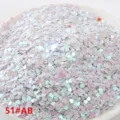 Lentejuelas en forma de corazón láser purpurina escamas accesorios DIY para decoración - Cristal AB