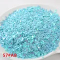 Lentejuelas láser en forma de corazón azul para manualidades y accesorios de moda. - Azul Lago AB