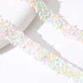 Colorful resin drill strip soft pottery tape DIY crystal sticker for shoes and bags decoration. - 13mmx90cm / Macaron Color