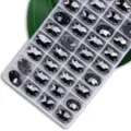 Aufnähbare ovale Glas-Strasssteine dunkelgrau Kristall Flachrückseite für DIY Kleidung - 7x10 mm 72 Stk./Packung / 23 Gunmetal-Schwarz