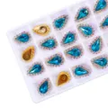 Teardrop glass rhinestones DIY sewing crystals for shoes hair accessories crafts supplies - 50 Pieces/Pack / Lake Blue