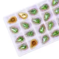 Teardrop sewing glass rhinestones green crystal DIY apparel shoes accessories craft supply - 50 Pieces/Pack / Light Green