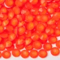 Round fluorescent flatback rhinestones for DIY dance dress garment accessories gems - SS3 (1.3-1.4mm) 1,440 Pcs / 126 Fluorescent Orange Red