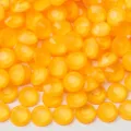 Flatback round yellow resin rhinestones for DIY costume apparel decorations and crafts. - SS3 (1.3-1.4mm) 1,440 Pcs / 127T Fluorescent Orange with Same Color Base