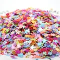 Paillettes trifoglio a quattro foglie laser colorate per accessori di abbigliamento. - 10g/Confezione / Multicolore