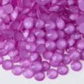 Strass ronds violets à dos plat pour loisirs créatifs, vêtements de danse et robes de mariée. - 128T Violet foncé fluorescent avec base assortie