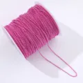 Close-up roll of vibrant hot pink ball chain for nail art and DIY jewelry crafting. - Rose Red