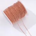 Rose Gold Ball Chain Spool DIY Beading Craft Fine Bead Chain Nail Art Decoration - Champagne
