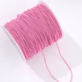 Pink ball chain spool for nail art and DIY crafts. Vibrant color beaded chain roll. - Pink