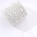 White ball chain spool for DIY crafts, nail art jewelry decoration and hanging ornaments. - White