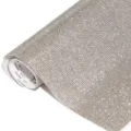 Self-Adhesive Rhinestone Mesh Sheet DIY Crystal Bling Ribbon Roll for Crafts Decor Clothing - 2.0mm Full Sheet Size (24x40cm) / Gray