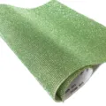 Green self-adhesive rhinestone mesh sheet for DIY apparel crafts and garment decoration accessories - 2.0mm Full Sheet Size (24x40cm) / Green