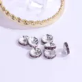 Strass Abstandshalter Perlen Silber Metall lila Kristall Rad Charms für Schmuck. - Silber Dunkelviolett