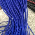Blue 6-row rhinestone cord crystal trim for DIY crafts, shoes, bags, and hair accessories. - Dark Blue