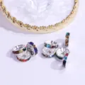Bunte Strass-Abstandshalter Perlen für DIY Armbänder und Schmuckherstellung Radringe silber. - Gemischte silberne Strasssteine