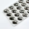 Cristales de vidrio en forma de gota para coser con dos agujeros, accesorios brillantes DIY. - 13x22mm 20 Piezas/Paquete / Negro de Pistola
