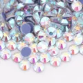 Flatback AB crystal rhinestones hotfix glass diamonds for DIY nail art and craft accessories. - SS10 / 303 Middle East AB
