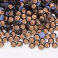 Brown flatback rhinestones crystal glass diamonds for DIY nail art and clothing decoration. - SS6 / 19 Smoky Yellow Crystal