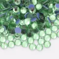 Green flatback rhinestones hotfix crystal diamonds for nail art DIY crafts accessories - SS6 / 13 Light Green