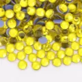 Yellow flatback crystal rhinestones for DIY crafts, nail art, and garment decoration. - SS6 / Lemon Yellow