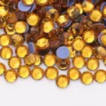 Amber flatback hotfix rhinestones crystal glass rhinestones for DIY crafts and nail art. - SS6 / 64 Golden Yellow
