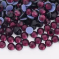 Purple flatback rhinestone crystals, hotfix glass diamonds for DIY craft and nail art design. - 75 Dark Purple / SS6 (~1.9-2.0mm) 1440 Pcs
