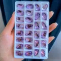 Estrás de cristal en forma de gota violeta para coser parte trasera plana accesorios - 11x18mm 28 Piezas/Paquete / Violeta Claro