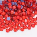 Red hot fix flatback rhinestones for DIY crafts, nail art and sparkling garment decoration. - 23 Light Crimson / SS6 (~1.9-2.0mm) 1440 Pcs