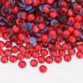 Red hotfix flatback glass rhinestones for DIY crafts clothing accessories gems pack - 70 Crimson / SS6 (~1.9-2.0mm) 1440 Pcs