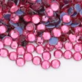 Pink hotfix flatback rhinestones crystals for DIY crafts, nail art, and garment decoration. - Rose Red / SS10 (~2.7-2.9mm) 1440 Pcs