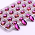 Druppel glas strass steentjes dubbel gat kristal strass voor DIY naaien kleding. - 7x12 mm druppel, 48 stuks/verpakking