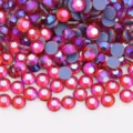 Flatback glass rhinestones in red purple AB color, hotfix crystal diamonds for DIY nail art. - 88 Bright Red AB / SS6 (~1.9-2.0mm) 1440 Pcs