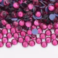 Pink hotfix flatback rhinestones glass crystal stones for DIY craft nail art apparel decoration - 03 Purplish Red / SS10 (~2.7-2.9mm) 1440 Pcs