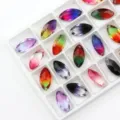 Bunte markise verlauf kristall strasssteine 7x15mm ein loch diy schmuck anhänger zubehör basteln - 9x18mm (10 Stk/Packung) / Mehrfarbig