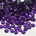 Purple flatback glass rhinestones for DIY nail art phone case decoration round crystal gems - ss6 (1.9-2.0mm) 1440 Pieces / 198 Violet