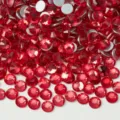 Red glass flatback rhinestones for DIY nail art and phone case decoration accessories - Wax Apple Red