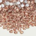 Round glass flatback rhinestones for DIY nail art phone case craft accessories and doll decor. - Leopard Print