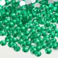 Green flatback glass rhinestones for DIY nail art and phone case decoration accessories. - 206 Grass Green