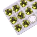 Fat triangle flatback sew-on rhinestones glass crystal DIY apparel accessories crafting - 10 Lemon Yellow