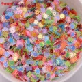 9mm lentejuelas engranaje coloridas diy brillo material manualidades para ropa por mayor. - 10g/Paquete / Multicolor