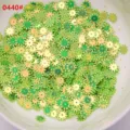 Lentejuelas en forma de rueda doradas y verdes DIY accesorios de ropa material principal - 10g/Paquete / Verde