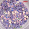 Lentejuelas holograficas moradas de engranaje accesorios de ropa DIY materiales a granel. - 10g/Paquete / Púrpura