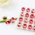 10x14mm Ovale Rosa Krallen Strasssteine K9 Kristall DIY Kleidung Schmuck Zubehör Bunt - 10x14mm 10 Stück/Packung / Goldene Kralle 02