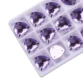Fat triangle sew on flatback crystal rhinestones for DIY clothing crafts accessories - 46 Light Purple