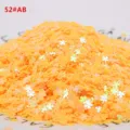 Paillettes trifoglio gialle sfuse fiocchi glitter laser per gioielli e accessori moda. - 10g/Confezione / Giallo AB