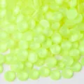 Strass plats néon fluorescents ronds pour décoration de vêtements de danse DIY et accessoires d'art - 130T Jaune citron fluorescent avec base assortie