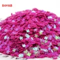 Paillettes olografiche a forma di trifoglio rosa per artigianato DIY e accessori di abbigliamento. - 10g/Confezione / Rosa AB