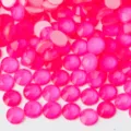 Strass ronds rose dos plat néon lumineux DIY costume de danse robe de mariée accessoires art - 132 Rouge rose fluorescent