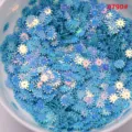 Lentejuelas de copo de nieve azul a granel DIY accesorios de ropa brillantes brillo - 10g/Paquete / Azul