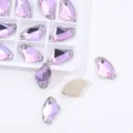 Purple axe shaped sew on glass rhinestones for wedding dresses and garment DIY craft accessories. - 53 Clear Pink (Pink Purple)